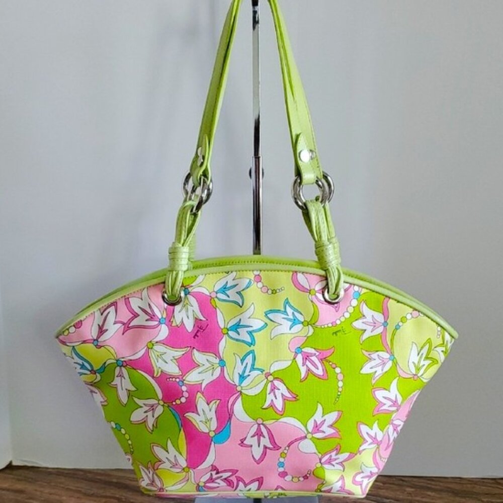 Like New! Emilio Pucci small floral print canvas bag